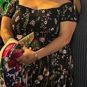 Size 22 Torrid embroidered off the shoulder dress